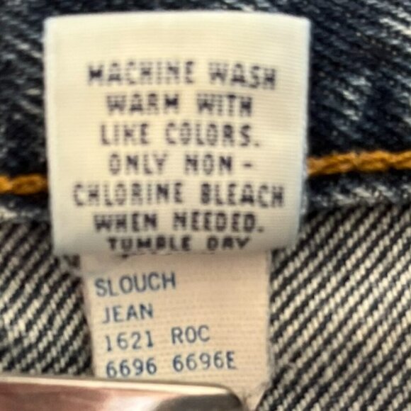 Abercrombie & Fitch Vintage Y2K Retro Slouch Jean Shorts Sz 6 - Picture 6 of 7